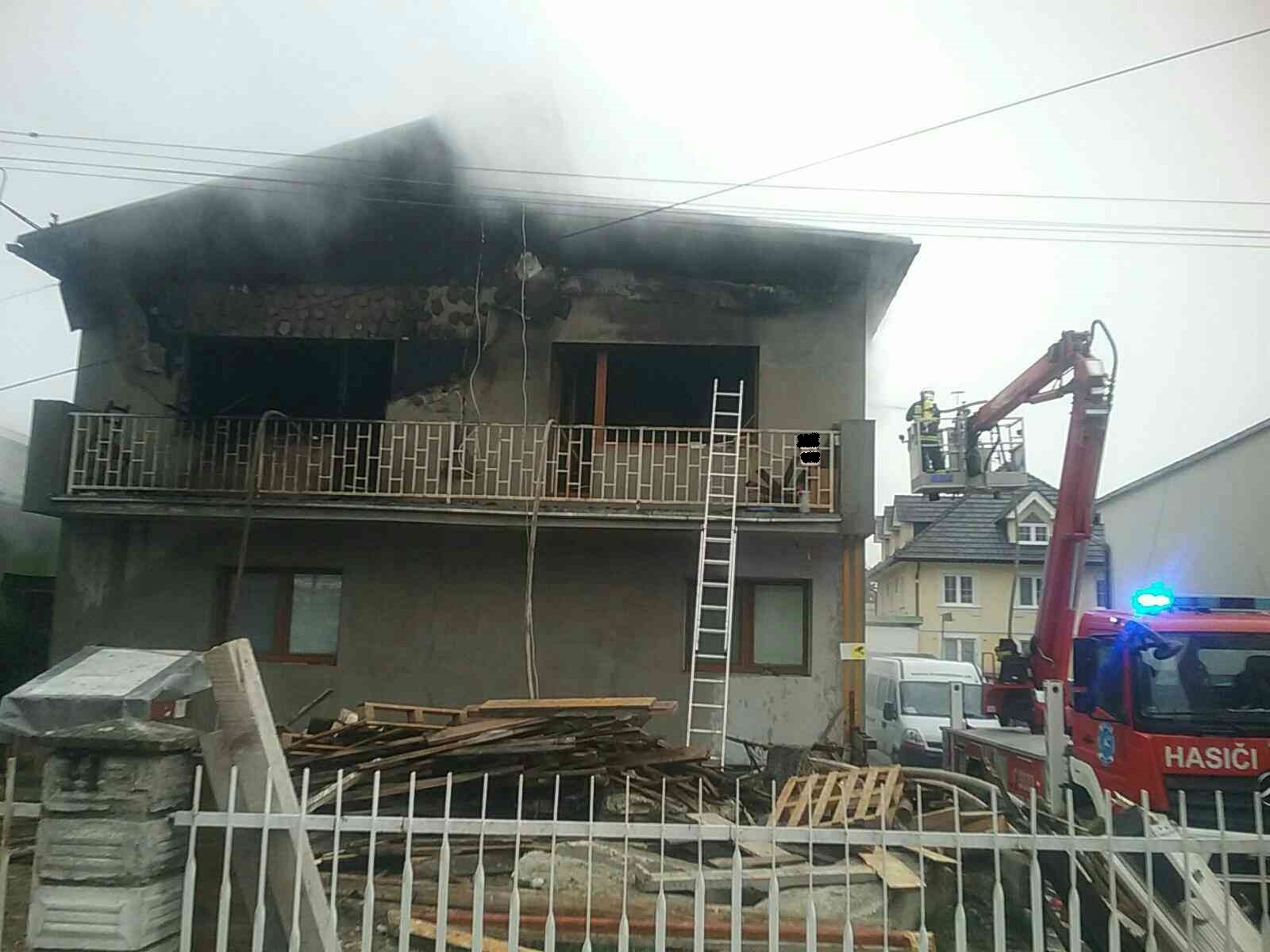 Požiar rodinného domu v Ružomberku