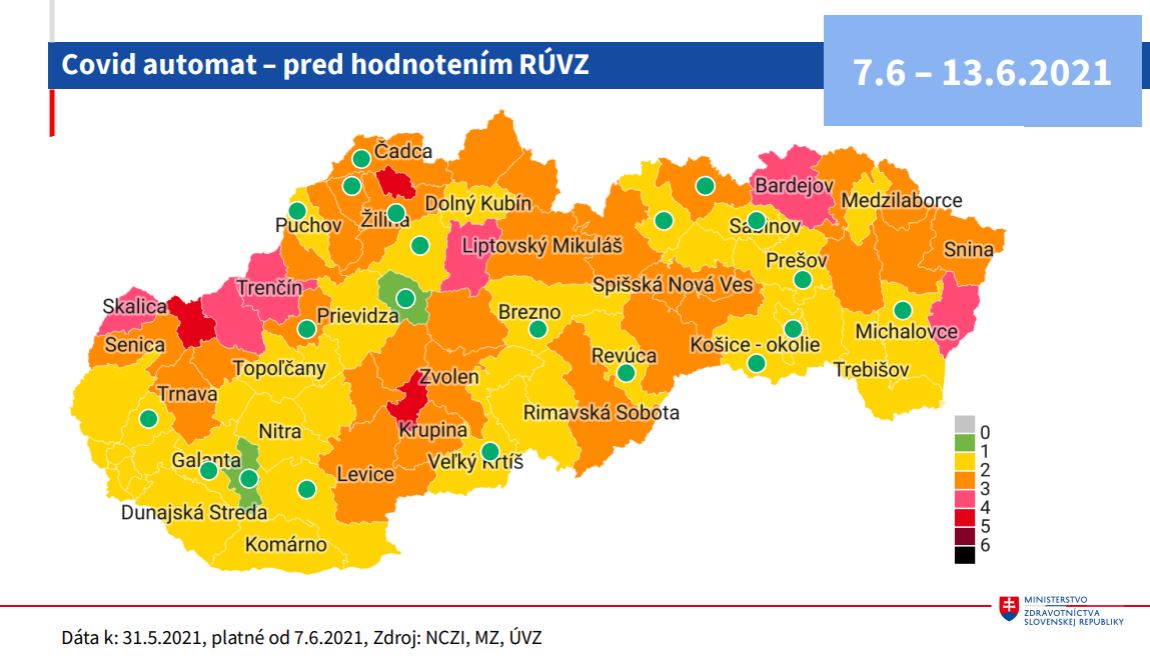 COVID automat platný od 7. júna 2021 COVID automat platný od 7. júna 2021