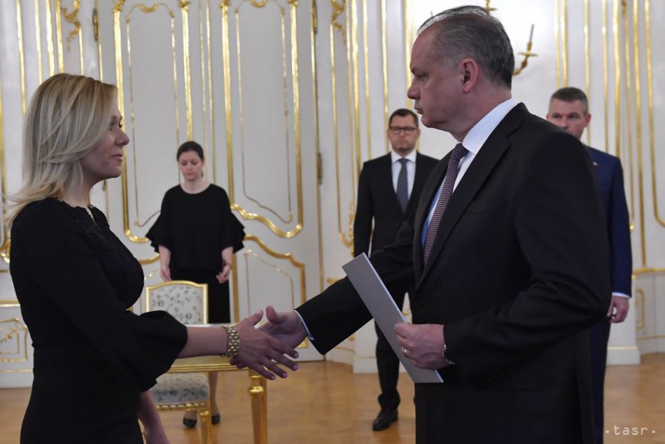 Denisa Saková a prezident SR Andrej Kiska