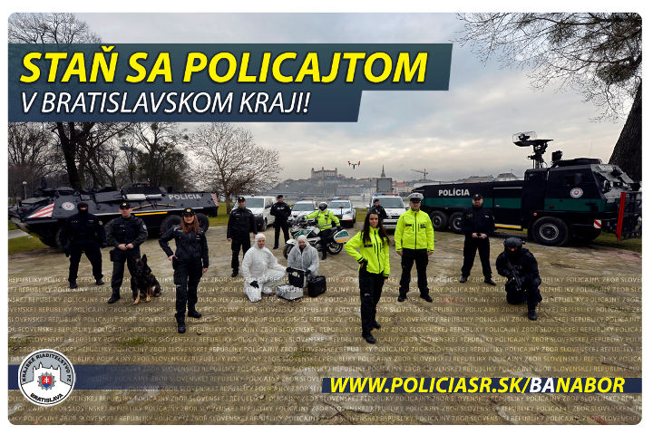 Staň sa policajtom v Bratislavskom kraji!