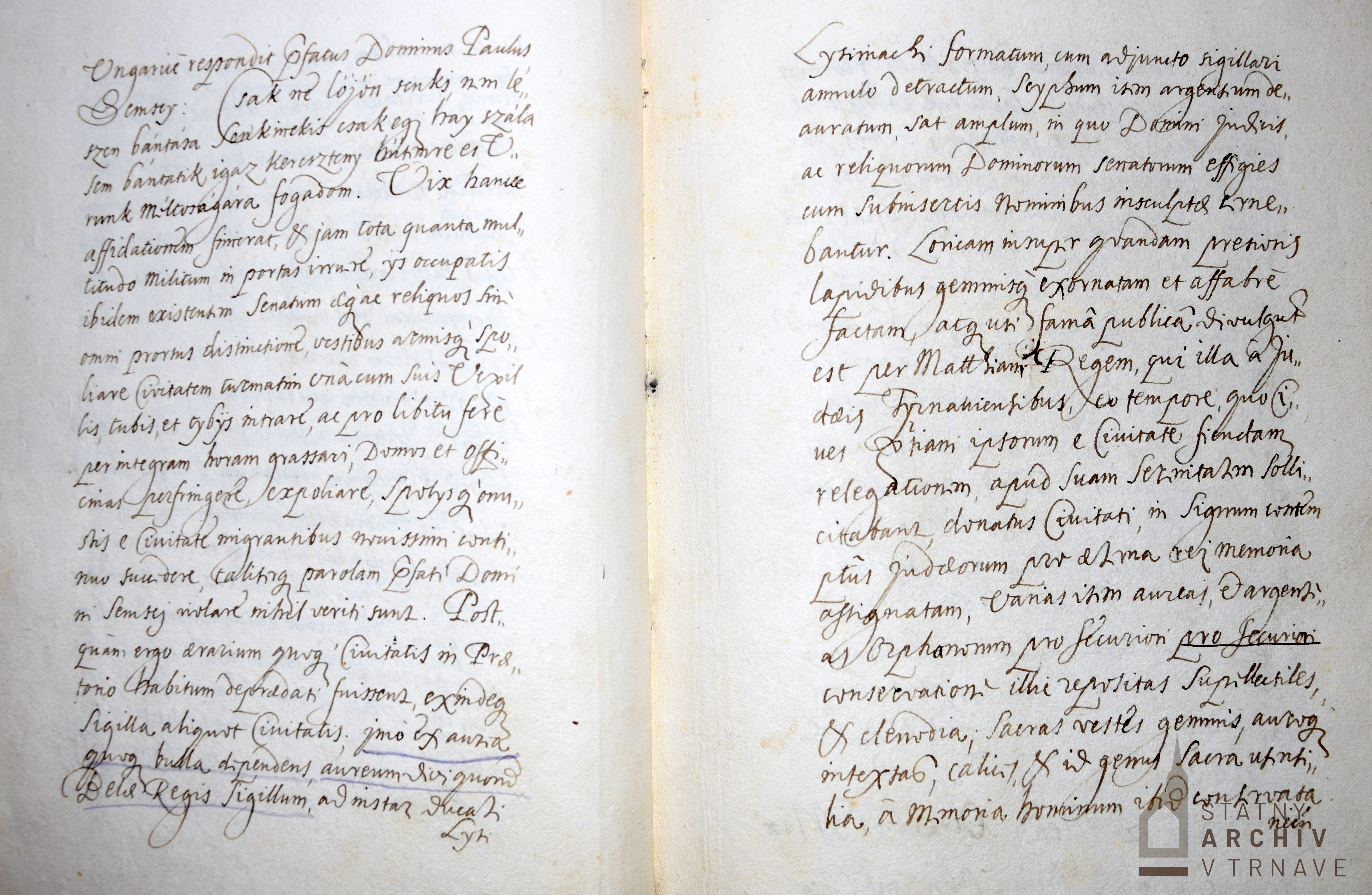Zápis udalostí z roku 1683 v Magistrátnom protokole