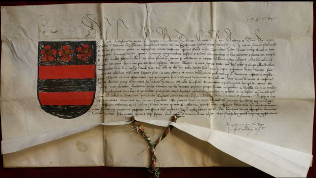 Najstaršia erbová listina pre mesto Prešov od kráľa Ladislava V. z roku 1453